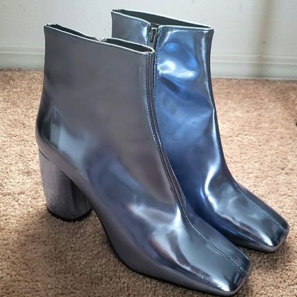 CROSSWALK "Laguana" Mod Frosty Blu Ankle boots 10 - Picture 1 of 5